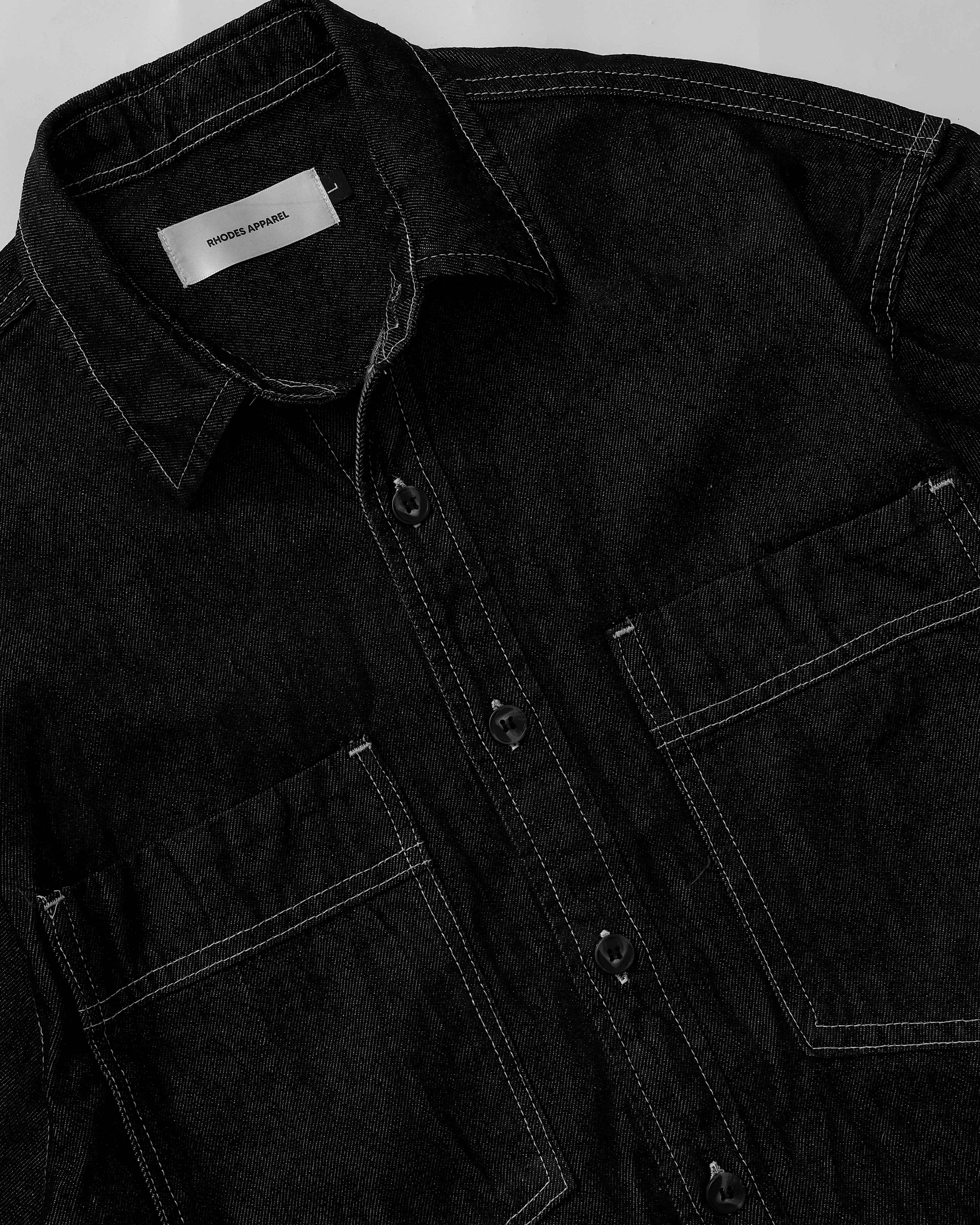 RHODES APPAREL - AUSTIN DENIM BOXY CUT SHIRT Detail